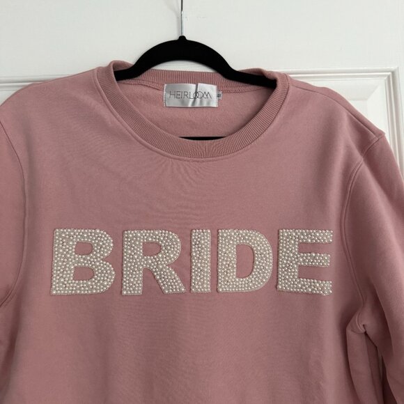 Heirloom Bride Crewneck Sweater Pearl Lettering - Size Medium - Picture 2 of 3
